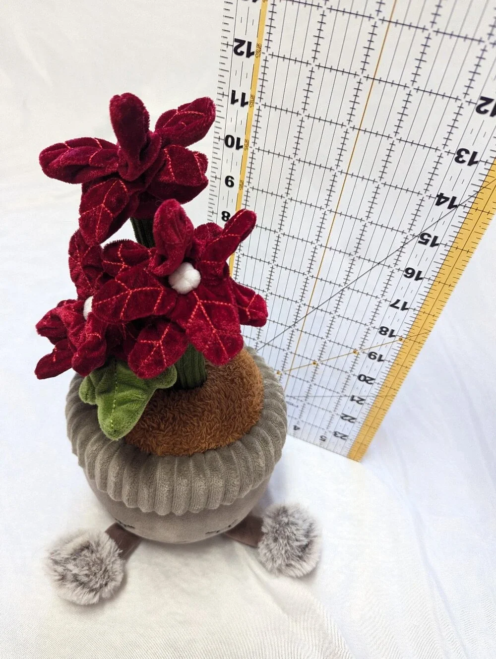 Play Right Hug Me Plush Potted Poinsettia Plant Christmas Anthropomorphic Gift
